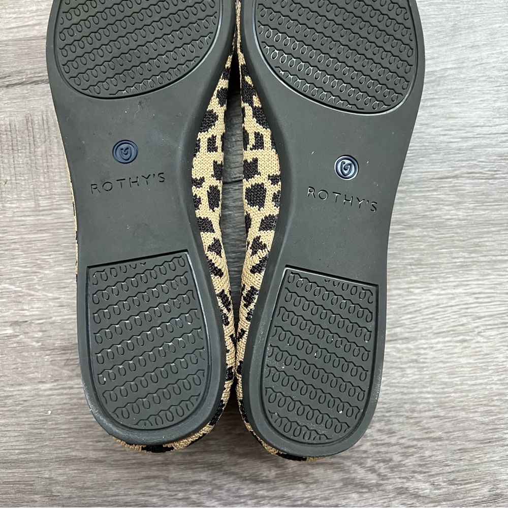 Rothy’s The Point Flats Leopard Print Size 6 - image 6